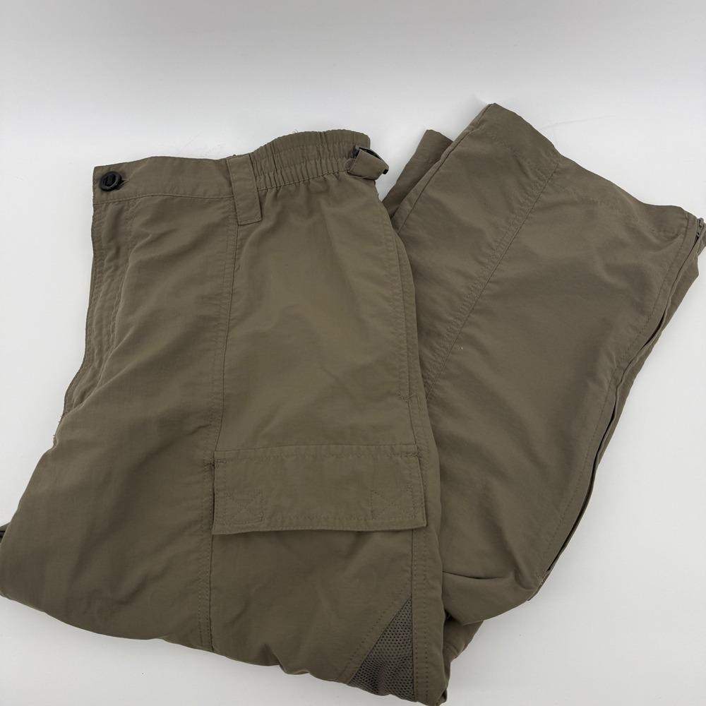 Reel Legends Mens Convertible Cargo Hiking Pants Green Size L x 30 Nylon Fishing